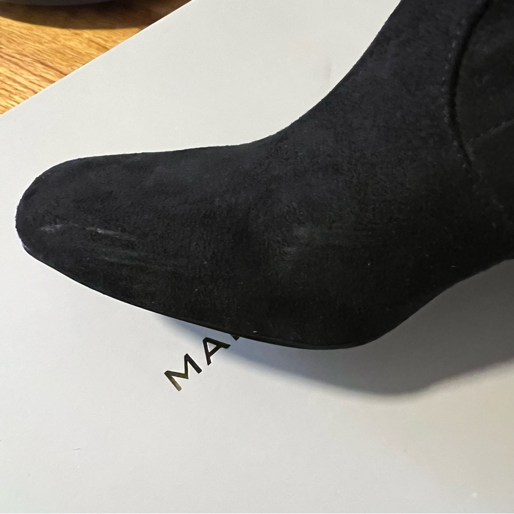 Marc Fisher Black Suede Ankle Boots Size 7.5 - Picture 4 of 6
